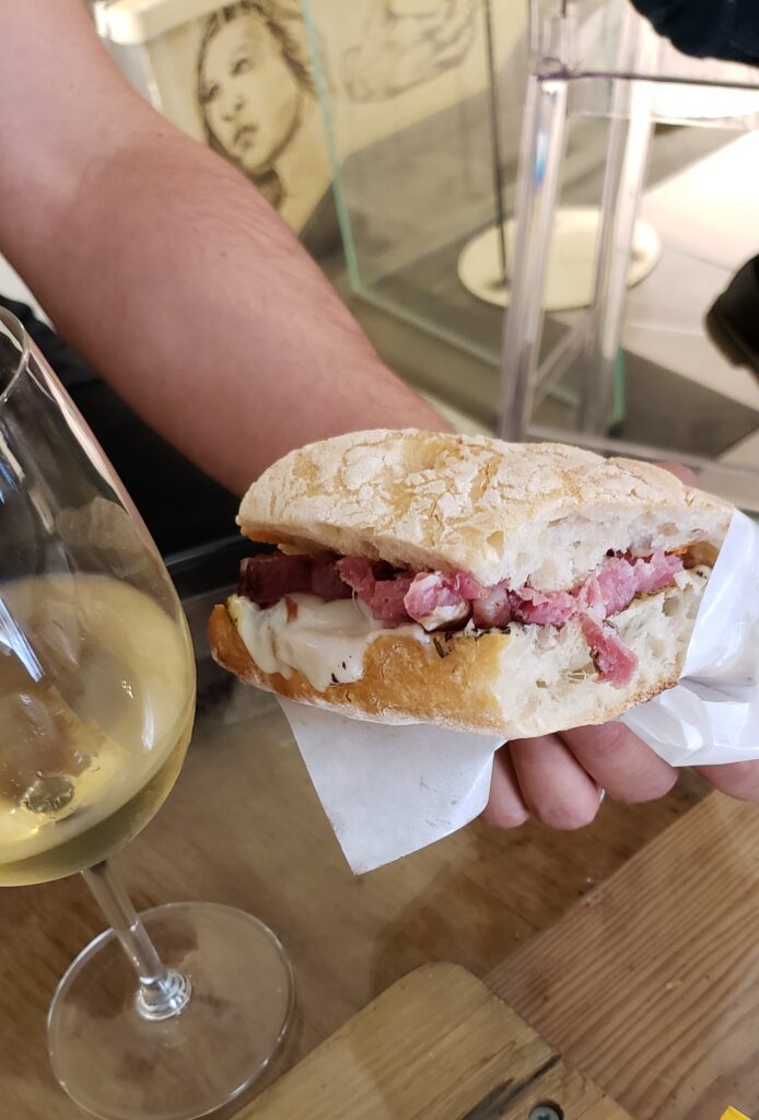 Gourmet sandwich from Ino in Florence, Italy.