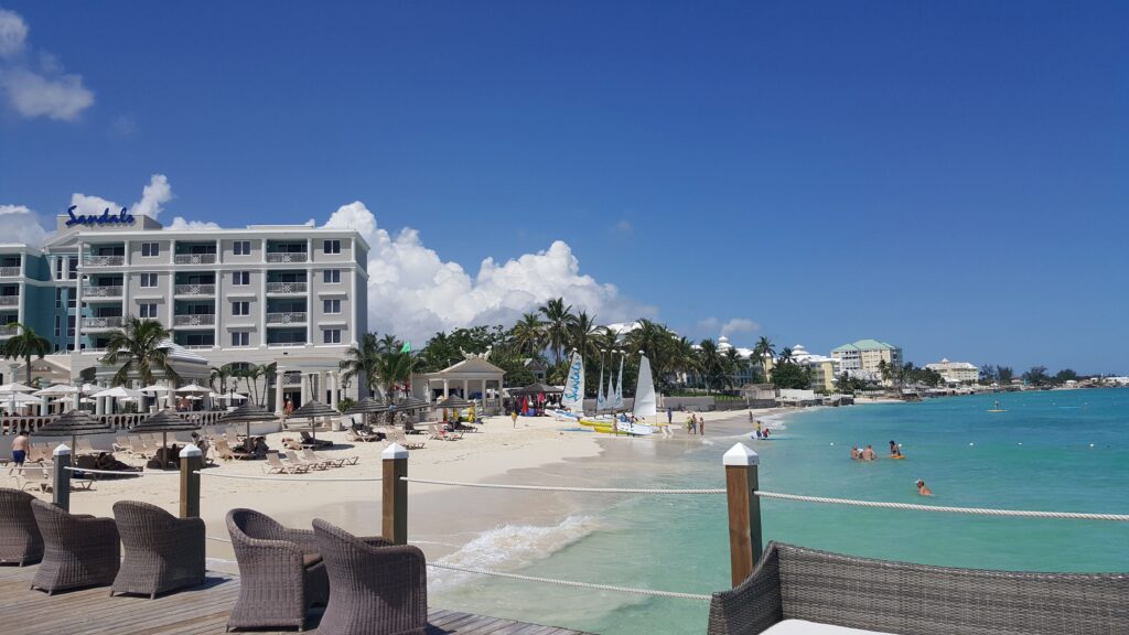 Beach at Sandals Royal Bahamian.