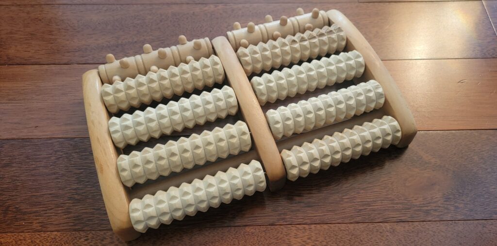 wooden foot massage roller