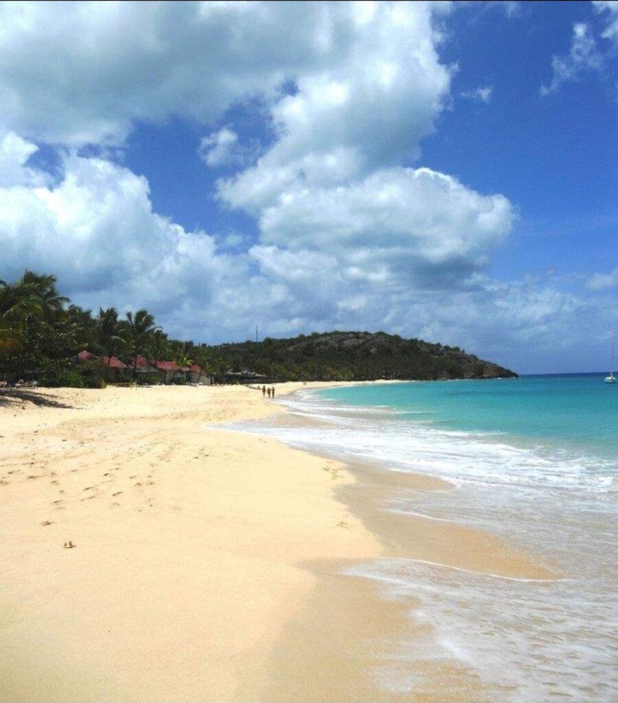 Long beautiful beach at Galley Bay Resort and Spa in Antigua.