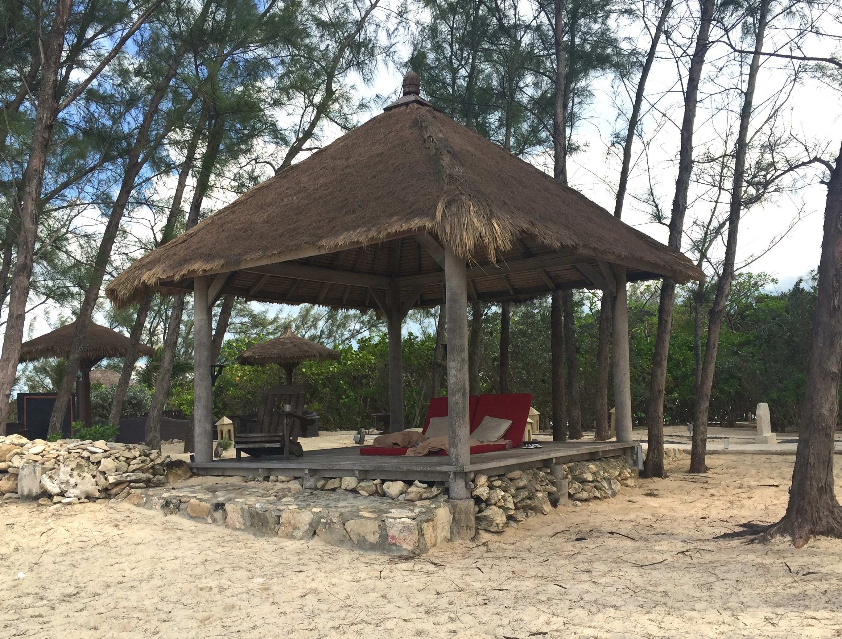  A cabana at Barefoot Cay, the private offshore island at Sandals Royal Bahamian.
