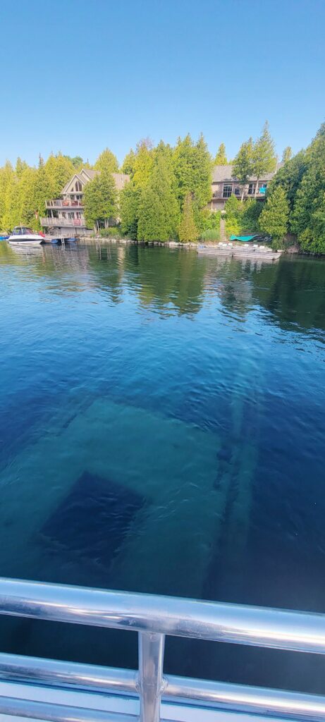 Shipwreck in the water