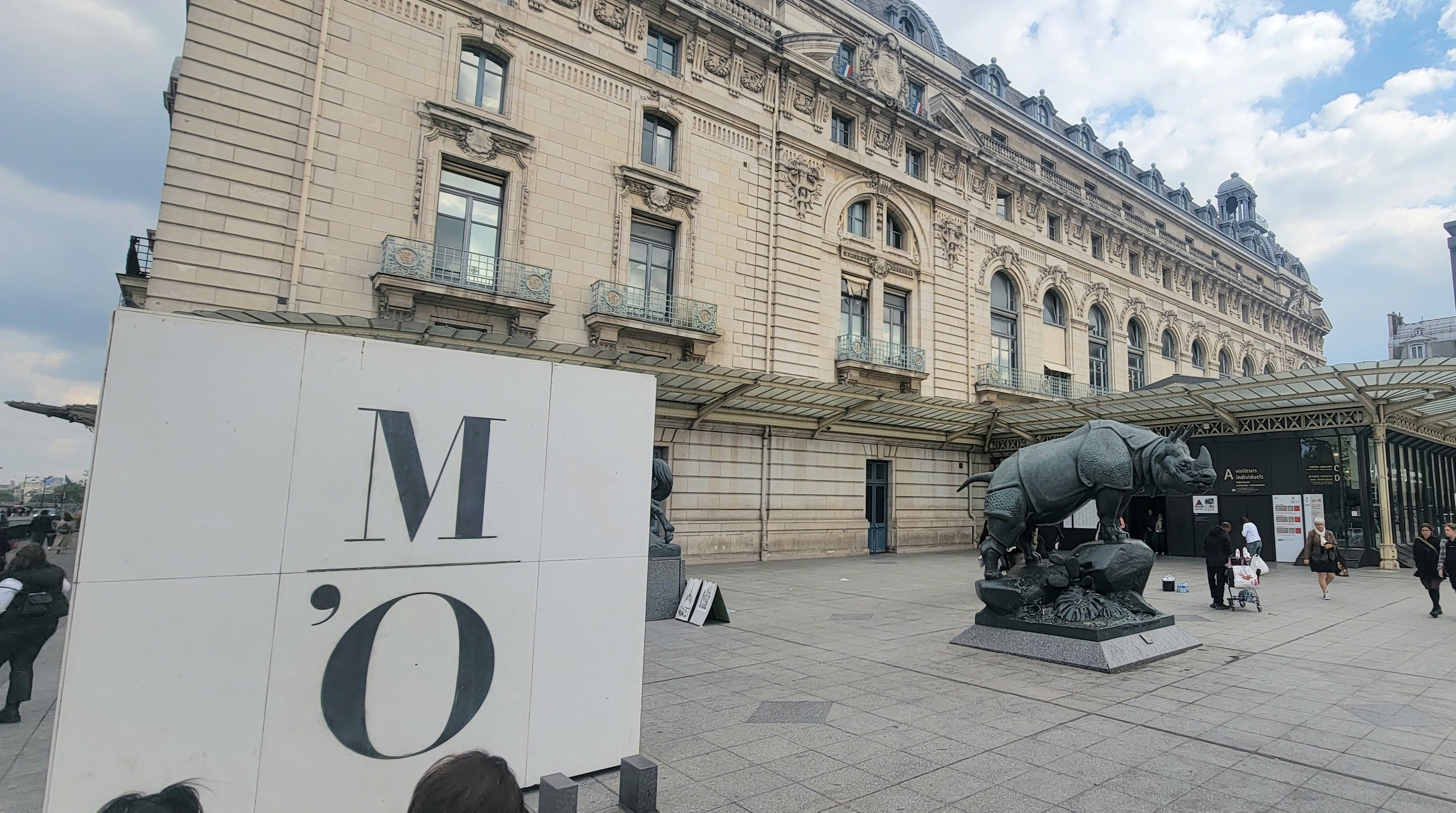 Exterior and sign outside of the Musée d'Orsay museum in Paris, France.