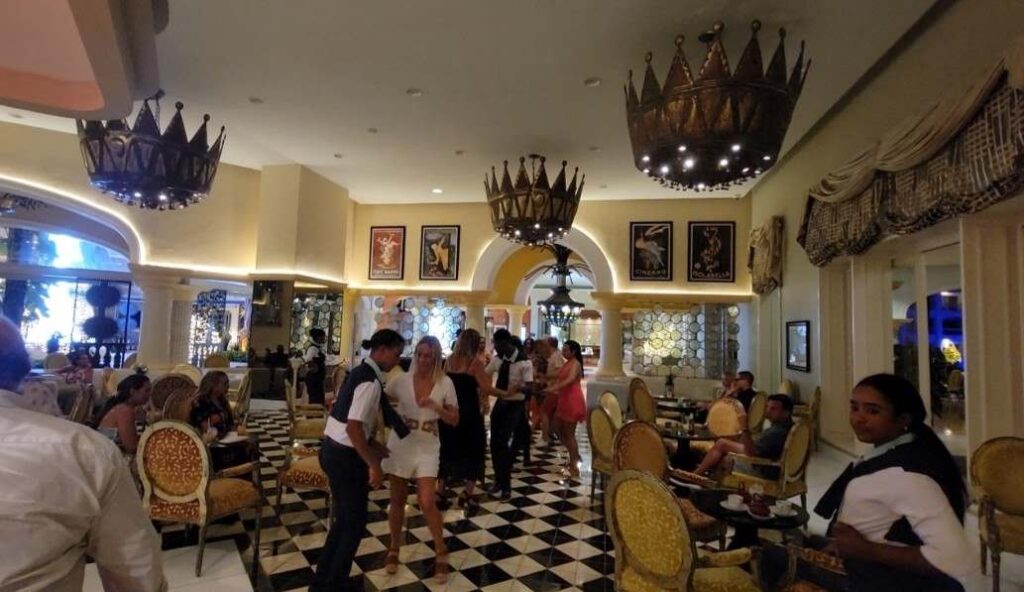 Some guests dancing in the Lobby Bar at Iberostar Star Grand Bavaro.