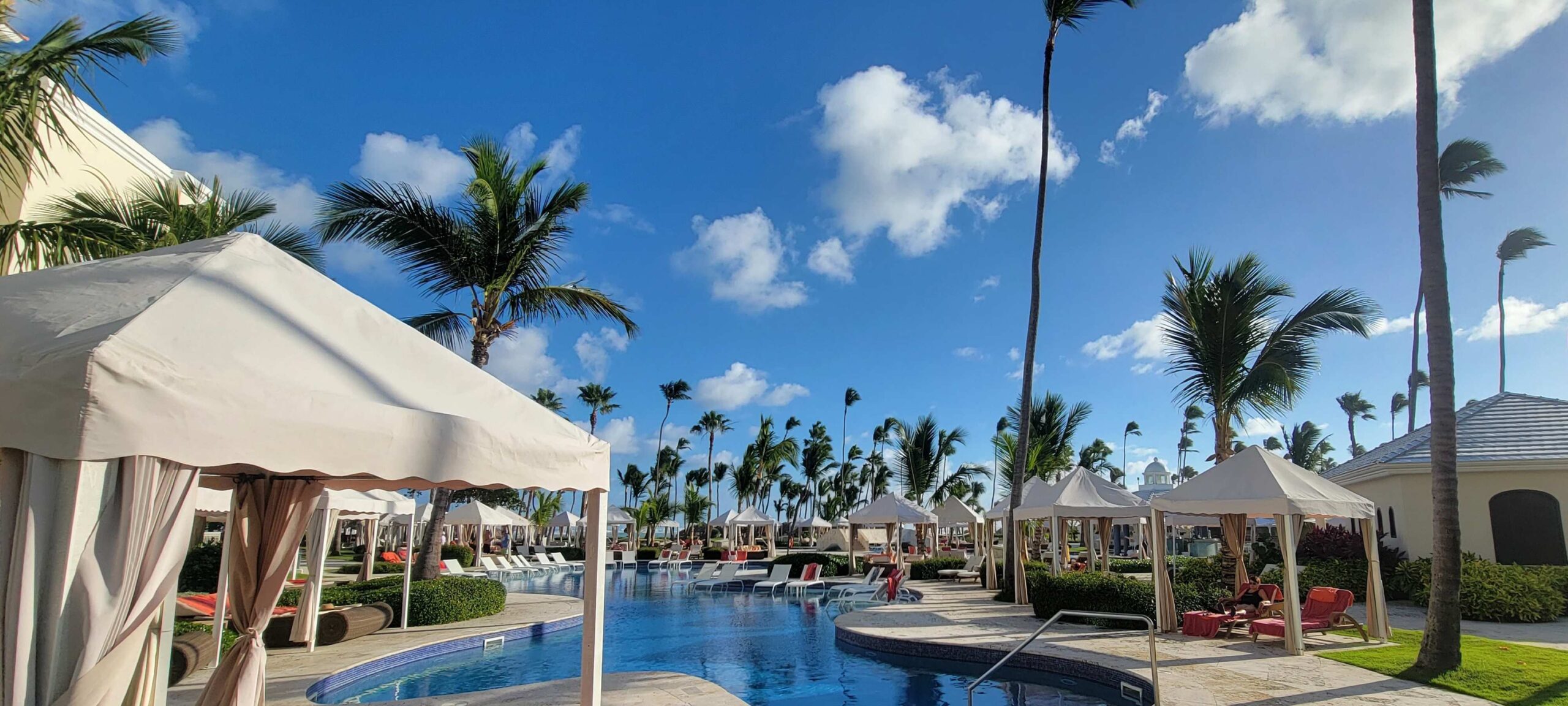 Pool cabanas and pool at the Iberostar Grand Bavaro