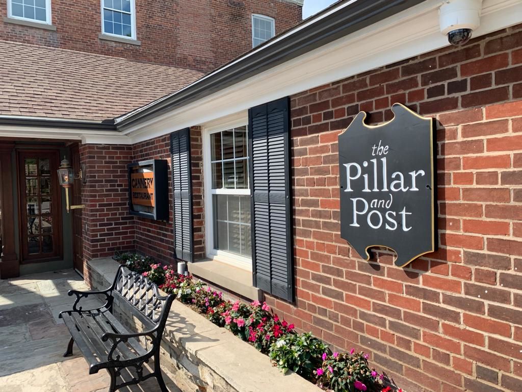 Entrance and exterior of the Pillar and Post where The Cannery Fine Dining Restaurant is located.