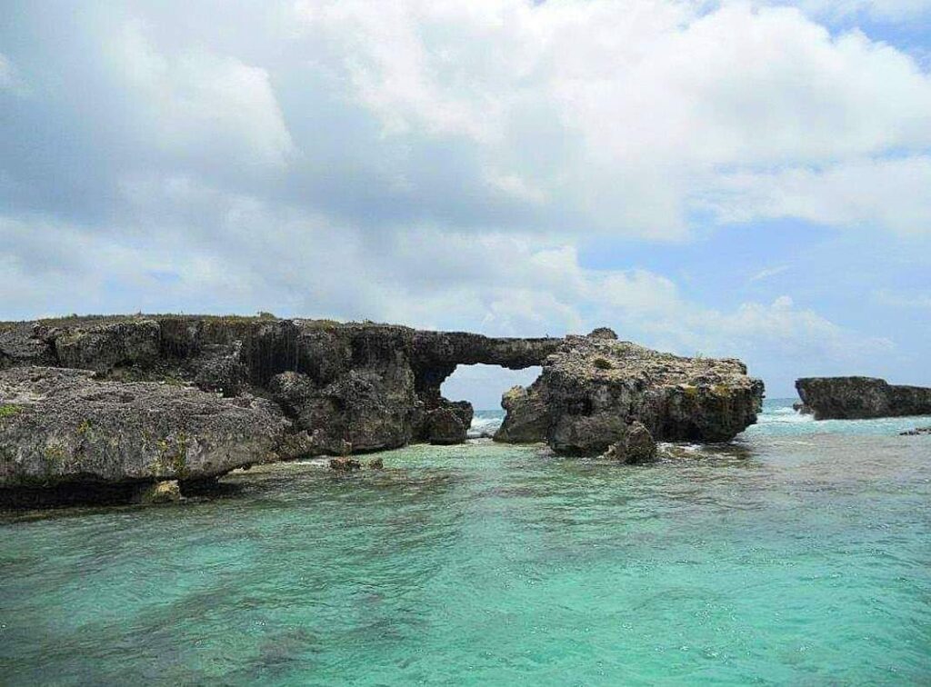 Natural formation called Hell's Gate in Antigua we passed by during the Xtreme Circumnavigation tour.