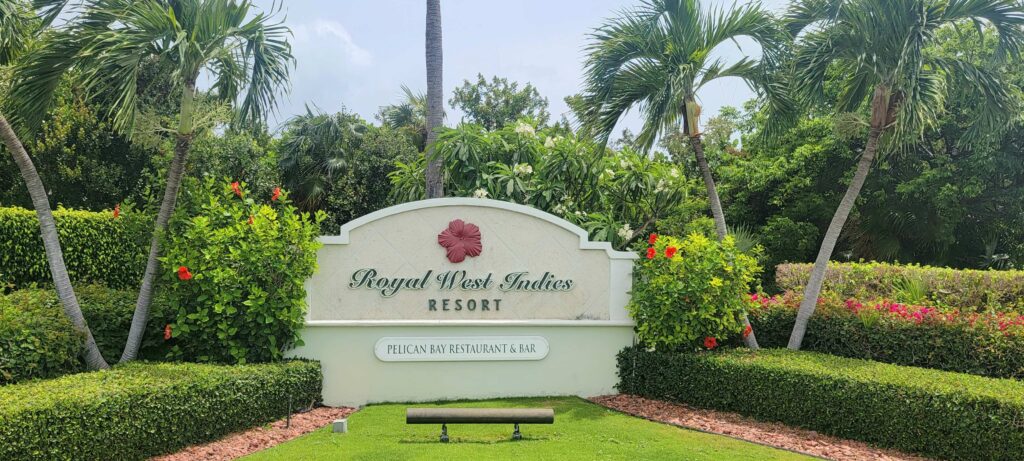 Royal West Indies Resort sign.