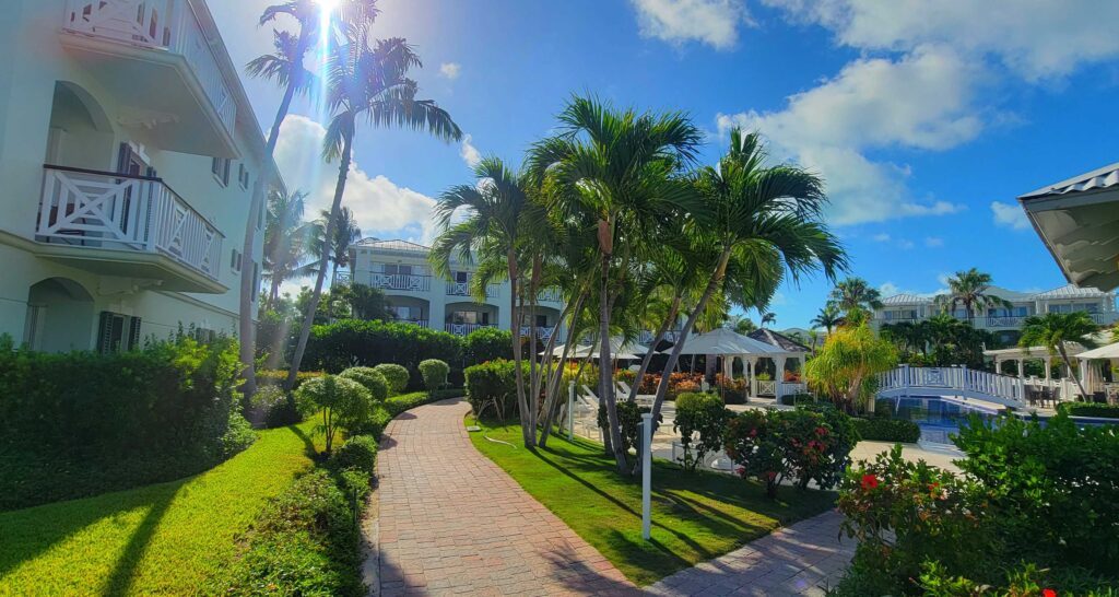 Royal West Indies resort picture of the beautiful landscaped greenery and walkways.