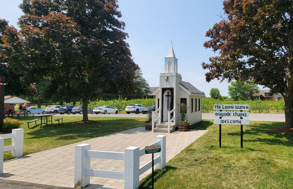 The exterior of the Living Water Wayside Chapel in Niagara-on-the-Lake.