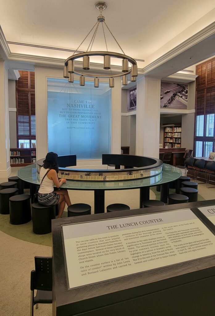 The Civil Rights Room in the Nashville Public Library.