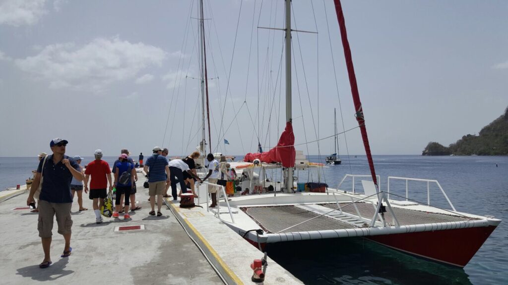 Pic of the catamaran from our St. Lucia tour.